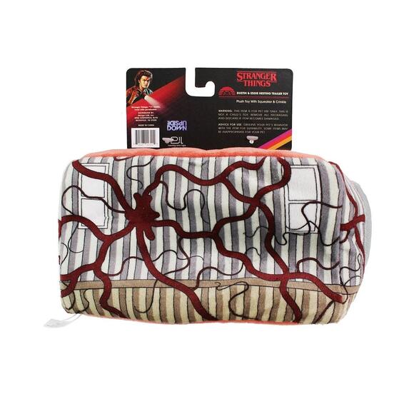 Stranger Things Dustin & Eddie Nesting Dog Toy Squeaky Crinkle Thrash Plush Toss - Picture 4 of 4